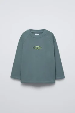 T-SHIRT ACID WASH ESTAMPADA-ZARA Fashion