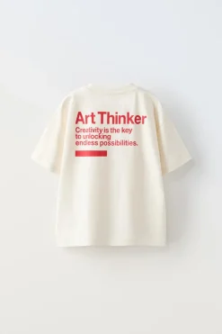 T-SHIRT ART THINKER-ZARA Cheap