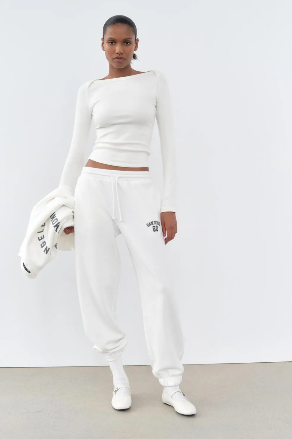 ZARA Winter Layersnew|T-Shirts^T-SHIRT BARCO RIB Branco-marfim