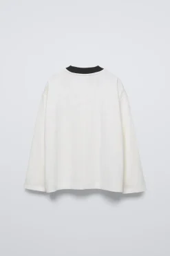 T-SHIRT BORDADO CONTRASTE-ZARA Best Sale