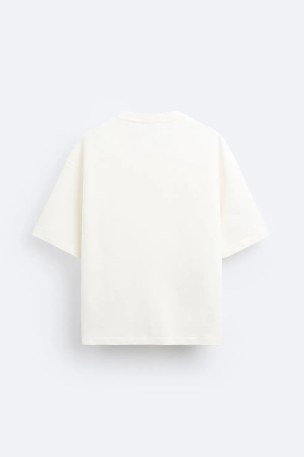ZARA Sweatshirts|T-Shirts^T-SHIRT COM ESTAMPADOS EM CONTRASTE Branco-marfim