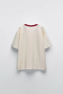 T-SHIRT COM LINHAS VIVAS-ZARA Outlet