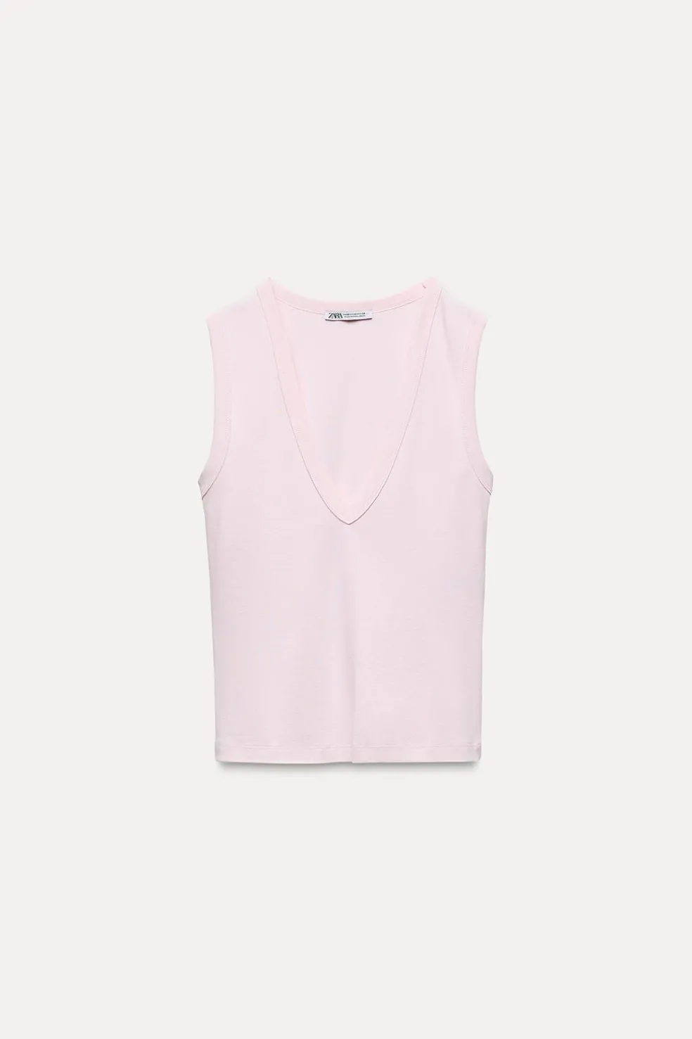 ZARA Sweatshirts / Joggers|T-Shirts^T-SHIRT DE ALGODÃO Rosa-pastel