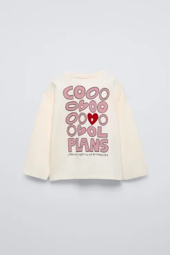 T-SHIRT TEXTO FLOCK-ZARA Store