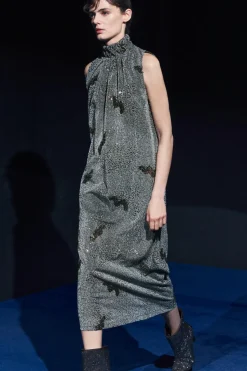 ZARA Vestidos|Cardigan / Camisolas^VESTIDO COMPRIDO DE LANTEJOULAS Prata