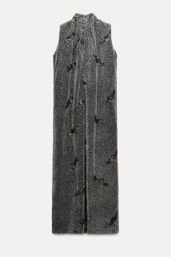 ZARA Vestidos|Cardigan / Camisolas^VESTIDO COMPRIDO DE LANTEJOULAS Prata
