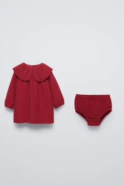 VESTIDO DE ESTRUTURA COM GOLA DE BEBÉ-ZARA Flash Sale