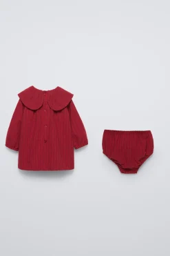 VESTIDO DE ESTRUTURA COM GOLA DE BEBÉ-ZARA Flash Sale