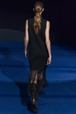 ZARA Vestidos|Cardigan / Camisolas^VESTIDO DE MALHA COM FRANJAS Preto