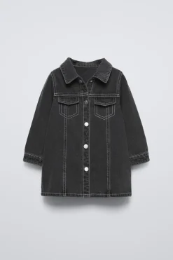 VESTIDO DENIM COM PESPONTOS-ZARA Shop
