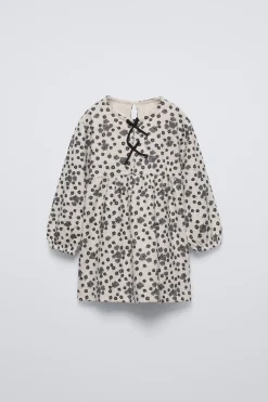 VESTIDO ESPIGA COM ESTAMPADO-ZARA Discount