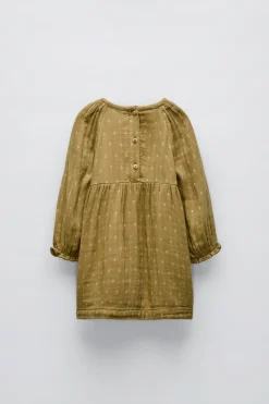 VESTIDO ESTAMPADO COM BORDADO NA PARTE SUPERIOR-ZARA Flash Sale