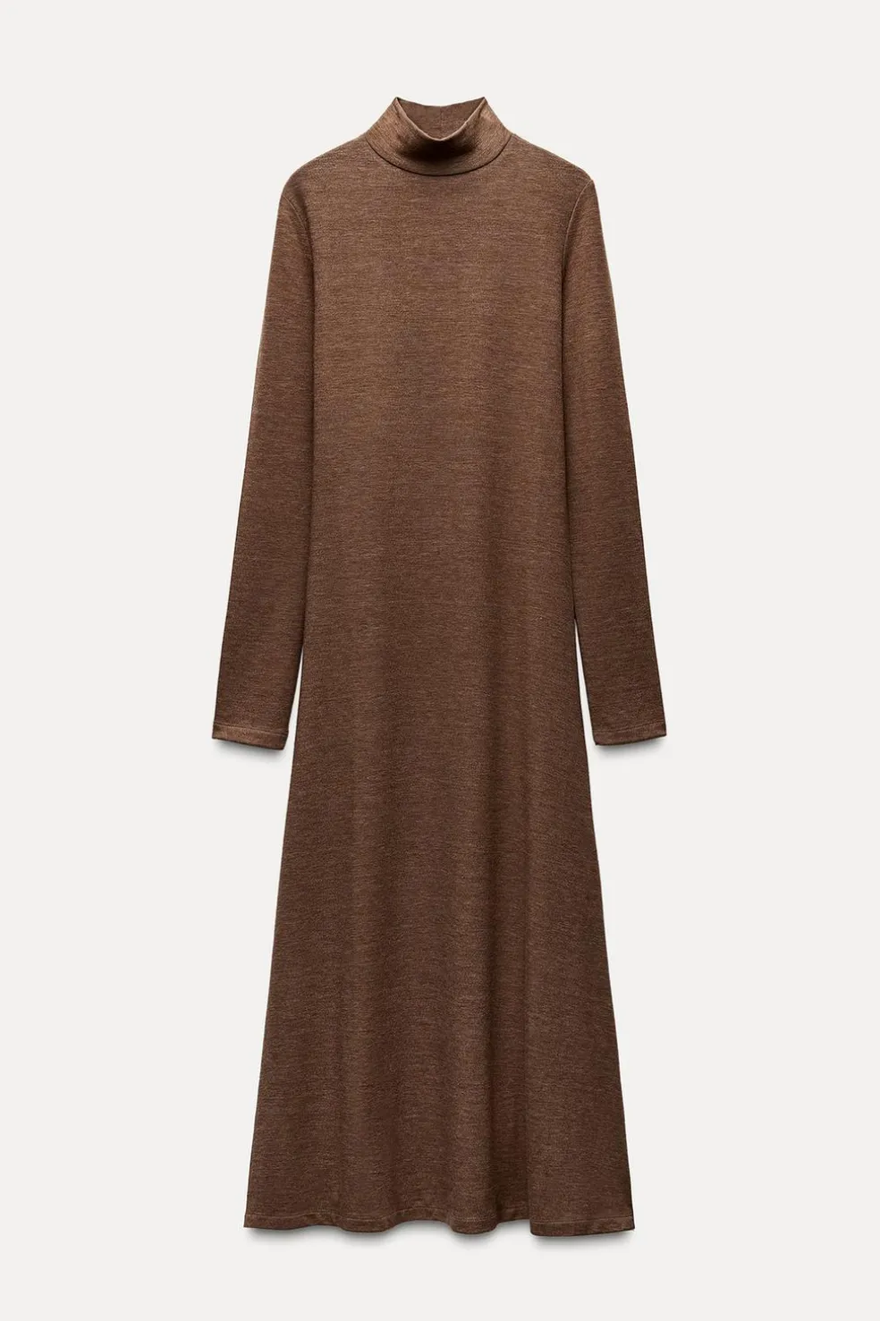 ZARA Winter Layersnew|Vestidos^VESTIDO MIDI SUAVE castanho-vison