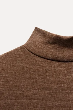 ZARA Winter Layersnew|Vestidos^VESTIDO MIDI SUAVE castanho-vison