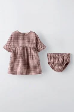 VESTIDO QUADRADOS-ZARA Outlet