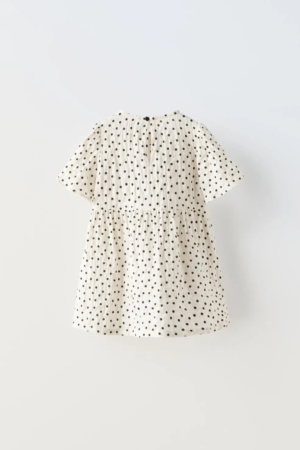VESTIDO TEXTURA BOLINHAS LAÇOS-ZARA Shop