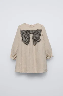 VESTIDO TEXTURA COM LAÇO-ZARA Shop