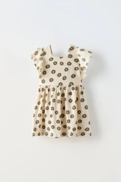 VESTIDO TEXTURA FLORES-ZARA Fashion