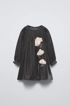 VESTIDO VELUDO PRINT FLORAL-ZARA Fashion