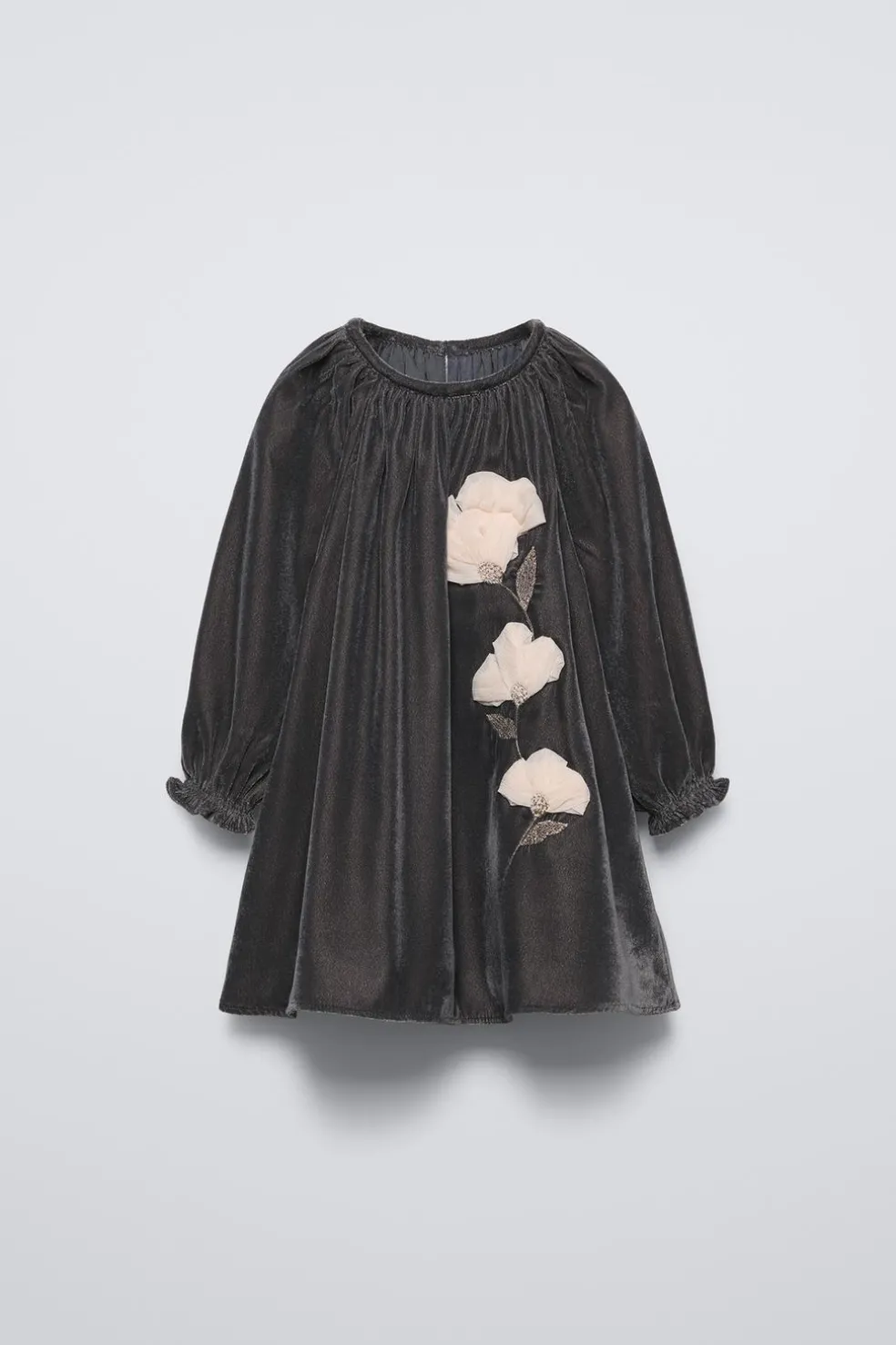 VESTIDO VELUDO PRINT FLORAL-ZARA Fashion