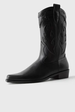 Z3D BOTA COWBOY MONOCROMÁTICA-ZARA Cheap