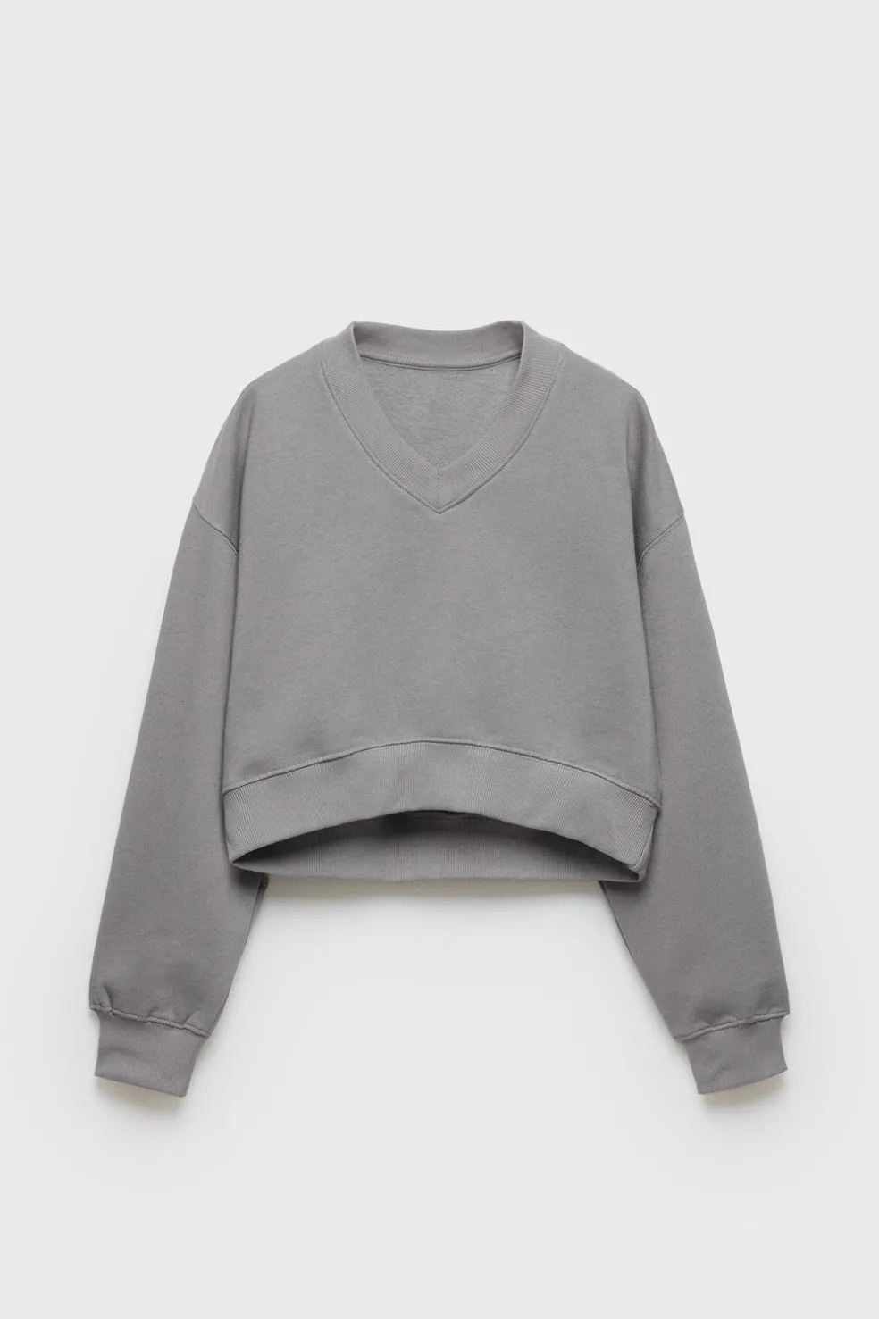 Z3D SWEATSHIRT CROPPED COM DECOTE EM BICO-ZARA Flash Sale
