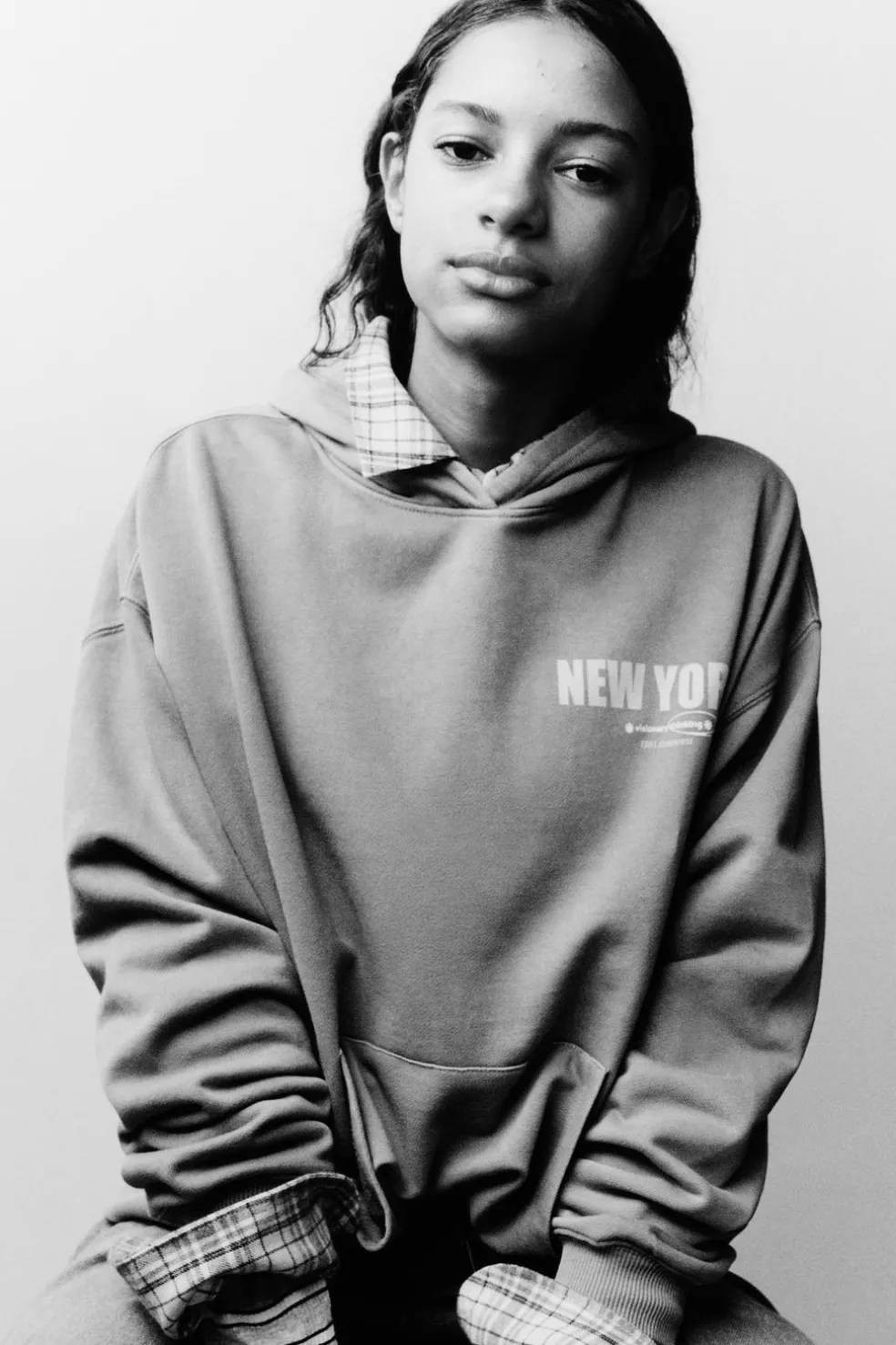 Z3D SWEATSHIRT OVERSIZE CAPUZ TEXTO-ZARA Flash Sale