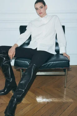 ZARA Camisas / Blusas^ZW COLLECTION Branco-marfim