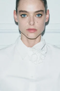 ZARA Camisas / Blusas^ZW COLLECTION Branco-marfim